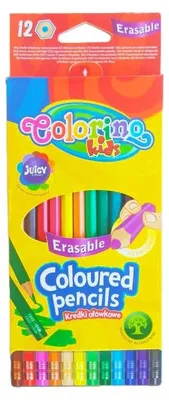 Zdjęcie produktu dla Sześciokątne ołówki Colorino z gumką