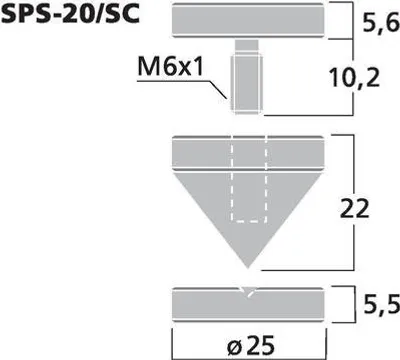 Produktbild von Monacor SPS-20/SC, Stahl, Schwarz, Chrom