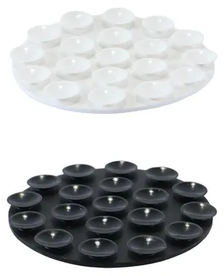 Imagen del producto de 2 soportes de silicona blanca para teléfono, con ventosa, autoadhesivos y antideslizantes