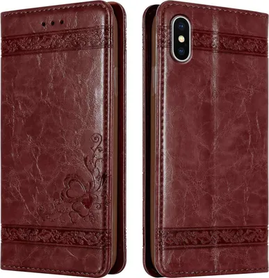 Produktbild von Cadorabo Hülle für Apple iPhone XS MAX Schutzhülle in Rot Handyhülle Etui Cover Case Standfunktion