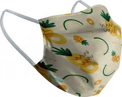 Produktbild von Wiederverwendbare Stoff-Hygienemaske 10-12 Jahre Ananas