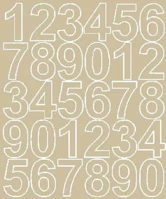 Productafbeelding van Zelfklevende cijferstickers, 4,5 cm, beige, mat