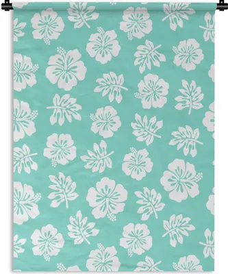 Produktbild von MuchoWow® Wandteppich Wandbehang Hawaii - Hibiskus - Blume - Muster 90x120 cm Tapisserie Dekoration Wandtuch - Wanddeko