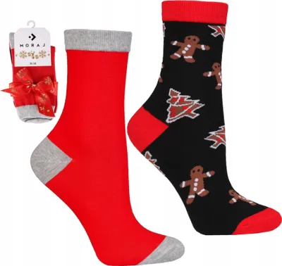 Produktbild von Weihnachtssocken für Damen Weihnachtsgeschenksocken MORAJ 2er-Pack 38-41