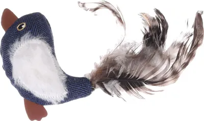 Produktbild von Flamingo Katzenspielzeug Vogel Jeany blau