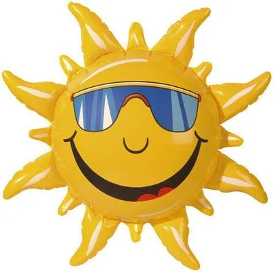 Immagine prodotto di Sole gonfiabile 60 cm decorativo - sole nascente - decorazione solare