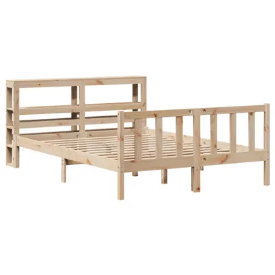 Image de Cadre de lit sans matelas 140x200 cm bois massif de pin