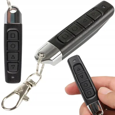 Produktbild von Garagentor Fernbedienung 433,92 MHz 1 Stück Schwarz Universal Handsender 4 Tasten Selbstlernend Funk Fernbedienung Garage