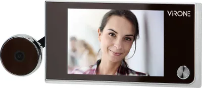 Obrázek produktu pro Elektronický dveřní kukátko LCD 3,5", širokoúhlý objektiv, napájení bateriemi, stříbrné