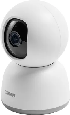 Image de OSRAM SMART+ Caméra WiFi 360° 4MP 2K QHD, orientation/inclinaison, vision nocturne 7m, audio bidirectionnel, compatible Alexa, blanc