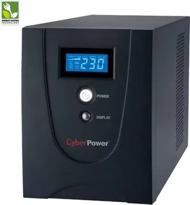 Obrázek produktu pro CyberPower VALUE2200EILCD, 2,2 kVA, 1320 W, Sinus, 47/63 Hz, 7%, Fax, Modem, Síťový, Telefon