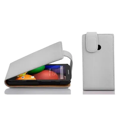 Image de Cadorabo Housse pour Motorola MOTO E Housse en blanc Flip Etui Housse pour portable Case Cover similicuir
