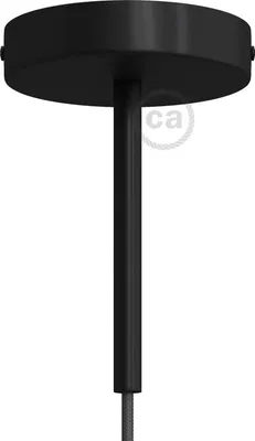 Immagine prodotto di Creative-Cables Kit rosone cilindrico in Metallo con serracavo da 15 cm - Nero