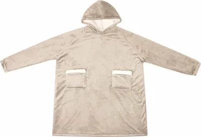 Immagine prodotto di vidaXL Felpa con cappuccio Beige L Pile e flanella