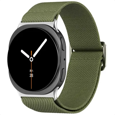 Productafbeelding van imoshion Elastisch nylon bandje voor de Samsung Galaxy Watch 9 (40/44mm) / Watch 8 (40/44mm) / Classic (46mm) - Groen