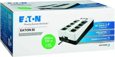 Produktbild von Eaton 3S850F Unterbrechungsfreie Stromversorgung (USV) Standby (Offline) 0 85 kVA 510 W 8 AC-Ausgänge