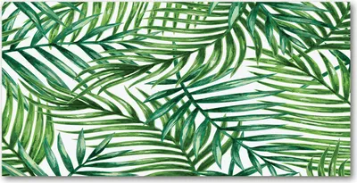 Produktbild von Tulup Glas-Bild -140x70- Wandkunst Dekorative Wand für Küche & Wohnzimmer - Blumen & Pflanzen - Palmenblätter - Grün