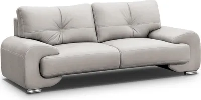 Image de canapé 3 places Maxime Lux avec assise confortable Canapé 3 places avec ressorts ondulés en similicuir au design moderne, tissu : vega 02 - beige