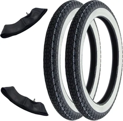 Obrázok produktu pre 2x pneumatiky Whitewall Kenda K265 2.75-17 (2 3/4 x 17) 41P TT + duša