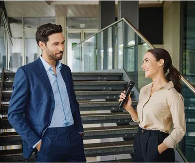 Zdjęcie produktu dla Mikrofon bezprzewodowy Rode Interview PRO z osłoną przeciwwietrzną