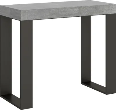 Zdjęcie produktu dla Rozkładany stół konsolowy 90x40/300 cm Tecno Premium Cement rama antracyt
