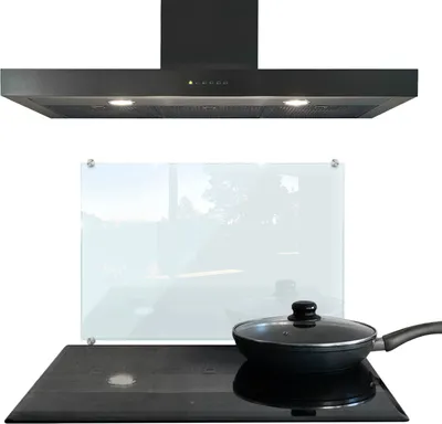 Produktbild von Küchenrückwand Glas – Spritzschutz – Schutzwand – Modern – 50x50 cm – Transparent – Hitzebeständig – Kratzfest – Küchenrückwände