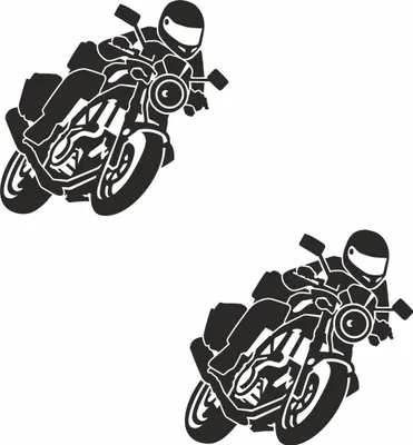 Produktbild von Aufkleber 2 x 45 mm Motiv Motorrad