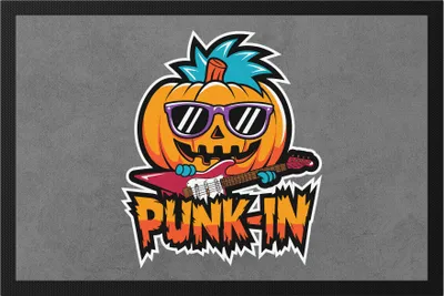 Produktbild von Punk-In Lustiges Kürbismotiv Fußmatte Geschenkidee witziges Design Halloween
