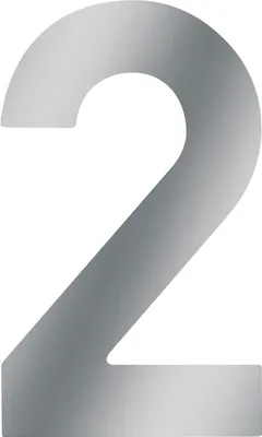 Produktbild von Hausnummer Meister 2 120 mm Edelstahl