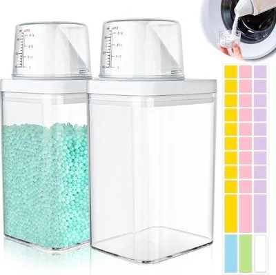 Produktbild von Famanu Wasmitteldispenser mit Maßbecher - 2-teilig, 1100 ml, luftdicht