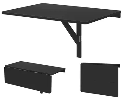 Image de Table murale pliante de 80 x 60 cm avec plateaux rabattables