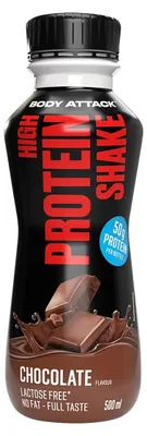 Zdjęcie produktu dla Wysokobiałkowy koktajl Body Attack - 12 Flaschen a 500 ml Truskawka