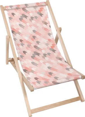 Produktbild von Dreamroots Liegestuhl klappbar Holz, Buchenholz bis zu 130 kg, Sonnenliege klappbar mit 3-stufiger Neigungsregulierung der Rückenlehne, Pink Pattern