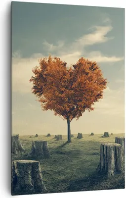 Produktbild von Bild auf Leinwand - Leinwandbild - Einteilig - Baum Natur Wiese - 80x120cm - Wand Bild - Wanddeko - Wandbilder - Leinwanddruck - Wanddekoration - Leinwand bilder - Wandbild - PA80x120-3751