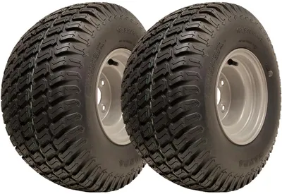 Image de 18x9.50-8 4ply herbe tondeuse buggy chariot pneu 18 950 8 sur jante 4 crampons - lot de 2