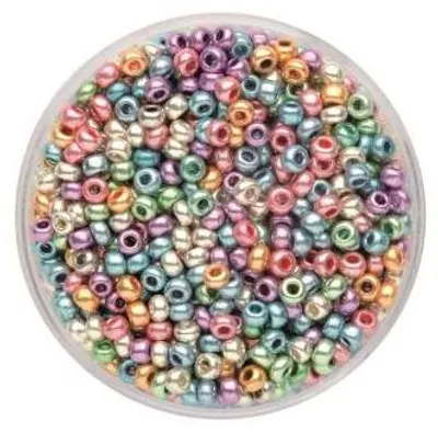 Produktbild von GLOREX Rocailles 2,6mm, 17g Met-Mix