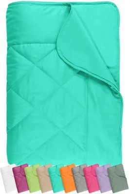 Produktbild von Ibenzoa® Ultraleichte Microfaser-Sommerbettdecke 135 x 200 cm, türkis – atmungsaktiv, temperaturregulierend, 100, Füllvlies ≈270 g, waschbar 60°C