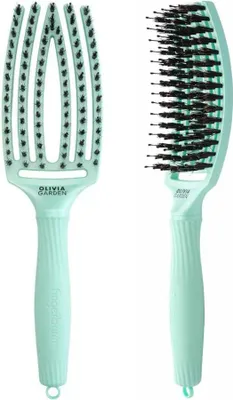 Produktbild von Olivia Garden Bürste Olivia Garden Fingerbrush Iconic Boar & Nylon Arctic Teal 1Stuks