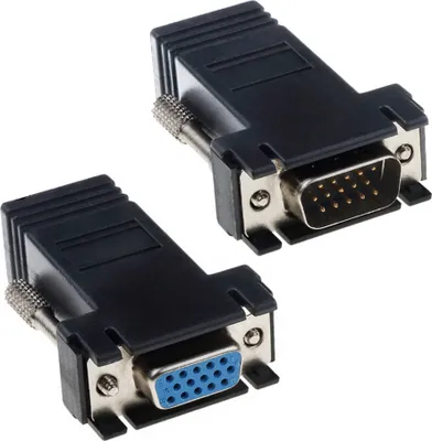 Produktbild von VGA > LAN Adapter Extender Buchse Stecker RJ45 CAT5 CAT6 Kabel Netzwerk Ethernet