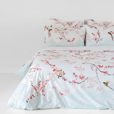 Produktbild von Sakura Bettbezug 200 x 200 cm 100% Baumwolle Hergestellt in Europa