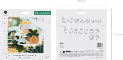 Produktbild von PartyDeco FNS3, Mehrfarbig, Papier, 205 mm, 205 mm, 6 Stück(e)