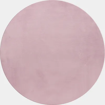 Image de Teppium Tapis Rabbit Rond 120 cm Rose Poils Longs Shaggy Doux Effet Fourrure Synthétique pour Salon Chambre Enfant