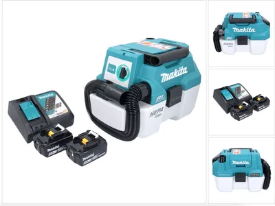 Produktbild von Makita DVC 750 LRG Akku Staubsauger LXT 18 V 67 mbar 7,5 l Brushless + 2x Akku 6,0 Ah + Ladegerät