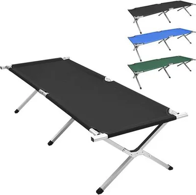 Produktbild von Campingbett, 190 x 64 x 42 cm - zusammenklappbar - belastbar bis 250 kg - ideal für Camping und Reisen - Vemera