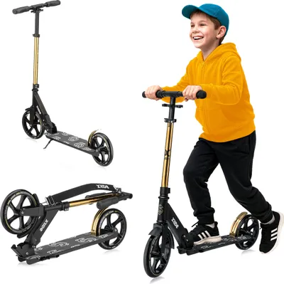 Produktbild von Xride® City Roller Scooter für Kinder und Erwachsene, Cityroller, Kick Scooter - ABEC 7 Kugellagernn - Fußbremsen - Klappbar Roller