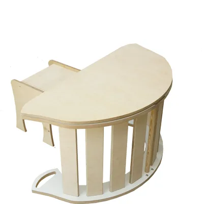 Produktbild von Skyline Kletterbogen Klettergerüste Kletterdreieck Baby Kletterwippe Holzbogen für Kinder Montessori Lack Klappbar Tisch, mod.C, 113x51x56cm, Weiß