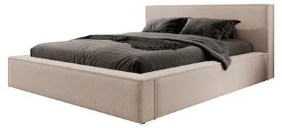 Produktbild von Selsey Bocalio - Polsterbett mit Bouclé-Bezug, Bettkasten und Lattenrost, beige, 160 cm