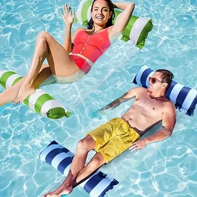 Produktbild von 2 aufblasbare Wasserhägematten Schwimmbett Wasserliege Luftmatratze Pool Lounge