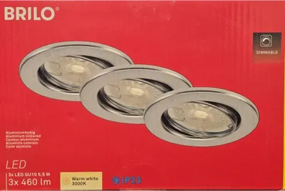 Obrázok produktu pre Briloner LED vstavané svietidlá hliníkové sada 3 3xLED/5,5W (7256-039)