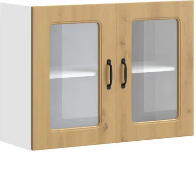 Produktbild von vidaXL Küchen-Hängeschrank mit Glastür Kalmar Artisan-Eiche Holzwerkstoff